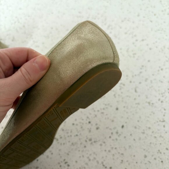 Badgley Mischka - Abella gold leather flats - Picture 13 of 13